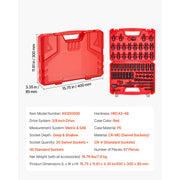 Load image into Gallery viewer, Amocart in Drive Impact Socket Set Impact Sockets Different SAE and Various Sizes with Extension Bars Cr-V Steel Carrying Case
