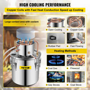 Load image into Gallery viewer, 3 Gal Alcohol Distiller Moonshine Still Stainless Copper DIY Home Brew Water Wine Essential Oil Brewing Kit
