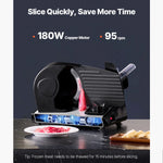 SucceBuy Meat Slicer Electric Deli Food Slicer Meat Cutter with two Premium SUS420 Blades for Meat Cheese Home Use