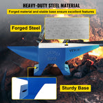 SucceBuy 30KG Single Rugged Round Horn Anvil Cast Steel Block Blacksmith Bench Tool Jewelry Making Manual Equipment Metalsmiths