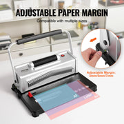 Bild in Galerie-Viewer laden, Amocart Coil Spiral Binding Machine Manual Book Maker 34-Holes Binding 120 Sheets Punch Binder w/ Adjustable Coil Binding Spine
