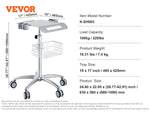 Amocart Lab Trolley 3-Layer Rolling Cart Metal Mobile Trolley  220 lbs Weight Capacity for Lab Clinic Beauty and Salon