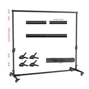 Load image into Gallery viewer, 2.6x3M/8.5x10ft Photo Video Studio Backdrop Background Stand, Adjustable Telescopic Background Support System with Carry Bag

