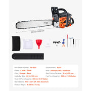 Charger l'image dans la visionneuse de galerie, Amocart Gas Chainsaw Gasoline Powered Chain Saw Handheld Cordless Petrol Chainsaws for Tree Wood Branch Cutting Tree Trimming
