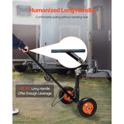 Charger l'image dans la visionneuse de galerie, Amocart 600lbs Tongue Trailer Dolly with 16.5-22in Adjustable Height &amp; 1-7/8 in Hitch Ball Steel Boat Mover for Moving Car Rvs

