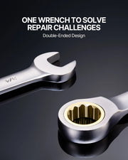 Charger l'image dans la visionneuse de galerie, Amocart Combination Wrench Set 24/30-Piece Ratcheting Wrench Set with Organizer Rack Cr-V Steel Wrench Set SAE  Metric
