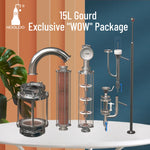 HOOLOO D8/15 Home Distiller Alcohol Distiller Hydrosol Essential Oil Still Copper Moonshine Apparatus Multifunctional Distiller