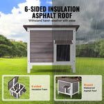 Amocart Outdoor Cat House Weatherproof, Feral Cat Shelter for Cat Outdoor Wooden Cat Rabbit House with All-Round Foam Insulated