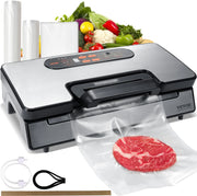 Charger l'image dans la visionneuse de galerie, Amocart 90Kpa 130W Vacuum Sealer Food Packaging Machine with Free 10pcs Vacuum bags for Household Kitchen Vacuum Food Sealing
