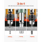 SucceBuy Magnetic Drill 1450W Motor 2in Coring Diameter 2922 lbf Magnetic Force with 6 Coring Bits for Metal Surface Industrial