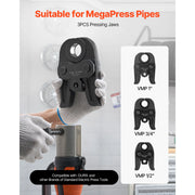 Load image into Gallery viewer, Amocart MegaPress Jaws Pressing Jaws 1/2 in 3/4 in &amp; 1in for MegaPress Carbon Steel Pipes Compatible with Standard Press Tools
