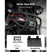 Charger l'image dans la visionneuse de galerie, Amocart 3000LBS Electric Winch 12V Wired ATV/UTV Winch with 3/16in x 39.4ft Steel Wire Rope IP55 Waterproof for Towing Off-Road
