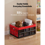 Bild in Galerie-Viewer laden, Amocart 32L 3 Packs Plastic Collapsible Storage Bins Stackable Folding Storage Crates Space-Saving Baskets for Home Organizing

