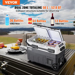 SucceBuy 40/50/58L Portable Car Refrigerator 12VoltCar Refrigerator Fridge Dual Zone Portable Freezer Compressor Cooler for Home