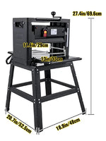 Amocart Electric Planer 12.5/13 inch Thicknesser Wood Planer With Stand & Dust Exhaust 1800W 8000RPM for Woodworking Power Tool