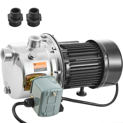 Amocart Shallow Well Jet Pump 115Volt Cast Iron/Stainless Steel Irrigation Water Pump for Agricultural Garden Irrigation System