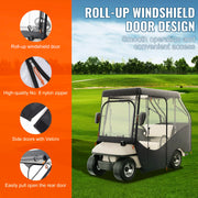 Charger l'image dans la visionneuse de galerie, Amocart Golf Cart Enclosure 420D Polyester Driving Enclosure with 4-Sided Transparent Windows 4 Passenger Club Car Cover
