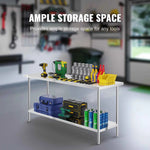 Amocart 4 Size Stainless Steel Prep Table Heavy Duty Metal Worktable Commercial Work Table for Restaurant and Home