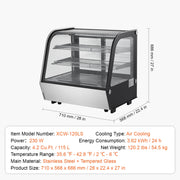 Load image into Gallery viewer, Amocart 3.5/4.2/5/9.8 cft Refrigerated Display Case Large Commercial Pastry Display Refrigerator with LED Lighting for Bakery
