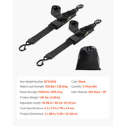 Bild in Galerie-Viewer laden, Amocart 2pcs 2/4ft Retractable Ratchet Straps with S Hooks 2in Cargo Ratchet Tie Down Luggage Belt Strap for Trailers Vehicles
