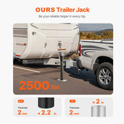 Bild in Galerie-Viewer laden, Amocart 2500Lbs Trailer Jack Swivel Bolt-on Trailer Jack with Ergonomic Handle 15in Vertical Travel for RV Yacht Trailers
