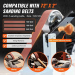 Amocart Belt Grinder Sander 72 X 2-Inch Variable Speed Polisher 1500W Polishing Grinding Machine for Metalworking Knife Making