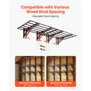 Charger l'image dans la visionneuse de galerie, Amocart 2-Tier Wall Garage Shelving Wall Mounted Shelving Unit 24x72in 800lbs Per Shelf Floating Storage Metal Rack for Garage
