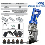 Portable Electric Angle Steel Channel Steel Punching Machine 1200W 50mm Hole Puncher MHP20 Iron / Steel Cutting Punching Machine
