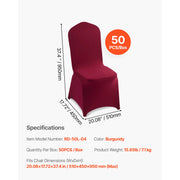 Load image into Gallery viewer, SucceBuy 50 Pcs Purple Chair Covers Polyester Spandex Chair Cover Stretch Slipcovers for Wedding Party Flat-Front Chair Covers
