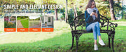 Load image into Gallery viewer, Amocart Outdoor  Wooden Metal Garden for Outdoors 480 lbs Load Capacity Bench Outdoor Garden Park
