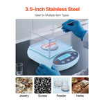 Amocart Analytical Balance High Precision Electronic Digital Analytical Balance with Glass Draft Shield for Laboratory Jewelry