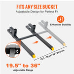 Amocart 43" Clamp on Pallet Forks 2000lbs Tractor Bucket Forks Heavy Duty Pallet Forks for Tractor Attachment Skid Steer