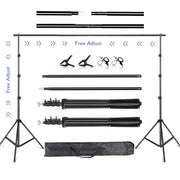 Load image into Gallery viewer, 2.6x3M/8.5x10ft Photo Video Studio Backdrop Background Stand, Adjustable Telescopic Background Support System with Carry Bag
