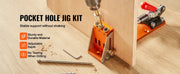 Bild in Galerie-Viewer laden, Amocart 30 Pcs Pocket Hole Jig Kit Adjustable &amp; Easy to Use Pocket Hole Jig System with Step Drills Wrenches Drill Stop Rings
