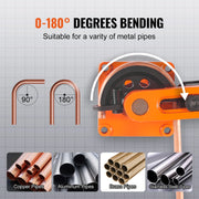 Bild in Galerie-Viewer laden, Amocart Manual Pipe Bender 7 Bending Dies Multifunction Steel Copper Tube Bending Machine Lever Heavy Duty Tube Bender Tools

