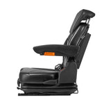 Amocart Universal Forklift Seat Tractor Suspension Seat w/ Adjustable Back Armrest Headrest& Safety Belt Fold Down Tractor Seat