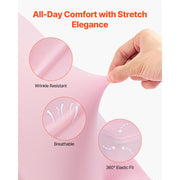 Bild in Galerie-Viewer laden, SucceBuy 50 Pcs Pink Chair Covers Polyester Spandex Chair Cover Stretch Slipcovers Flat-Front Chair Covers for Wedding Party
