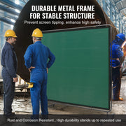 Charger l'image dans la visionneuse de galerie, Amocart Welding Curtain Screen w/ Frame Flame-Resistant Vinyl Welding Protection Screen 4 Swivel Wheels for Workshop/Industrial
