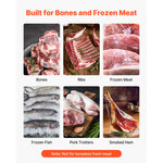 SucceBuy Commercial Electric Meat Bandsaw Bone Sawing Machine 7 Extra Replacement Blades for Cutting Bone Frozen Meat Pork Beef