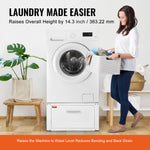 SucceBuy Laundry Pedestal Washer And Dryer Base Stand Platform Heavy Duty Multi-Functional Base with Drawer & Rich Accessories