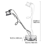 Bild in Galerie-Viewer laden, Amocart Pressure Washer Surface Cleaner PE/Stainless Steel Pressure Washer Attachments with 4 Wheels for Concrete Patio Deck
