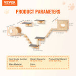 Amocart Wall Mounted Cat Shelves Cat Wall Shelves and Perches with Jumping Boards Hammocks & Cat Tree Furniture and Shelves