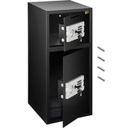 Charger l'image dans la visionneuse de galerie, Amocart 33" Double Door Safe Deposit Box Secret Hidden Piggy Bank Steel Separate Storage Space Electronic Lock for Office Home
