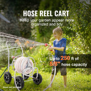 Bild in Galerie-Viewer laden, Amocart Hose Reel Cart 250ft Heavy Duty Garden Water Yard Planting w/ Basket Effortless Roll-up  Versatile Application Steel
