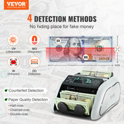 Charger l'image dans la visionneuse de galerie, Amocart 1000 Pcs/Min Money Counter Business Cash Register Bill Counterfeit Bill Detector by UV/MG/IR/DD Function for Bank Store
