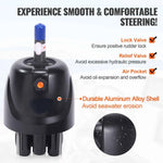 Amocart 150HP Hydraulic Outboard Steering Kit Boat Marine System, 20Ft Hose & Built-in Two-Way Lock Cylinder, Boat Accessories
