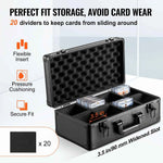 Amocart Graded Card Storage Box 4 Slots or 5Slots with Key Lock or Coded Lock Foam Dividers for 96/108/120/162 PSA Graded Cards