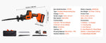 Amocart Corded Reciprocating Saw 120 Volt 7.5 Amp 2800 SPM Variable Speed, 1-1/8 inch Stroke Length Electric Reciprocating Saw