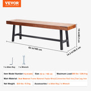 Bild in Galerie-Viewer laden, Amocart Outdoor Bench Wooden Metal Garden Bench for Outdoors 480 lbs Load Capacity Bench Outdoor Garden Park Bench
