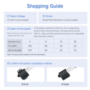Load image into Gallery viewer, Small Linear Actuator DC12V 24V 10-200MM 10KG Electric Motor for Cabinets Window Opener Robotics with Free Bracket
